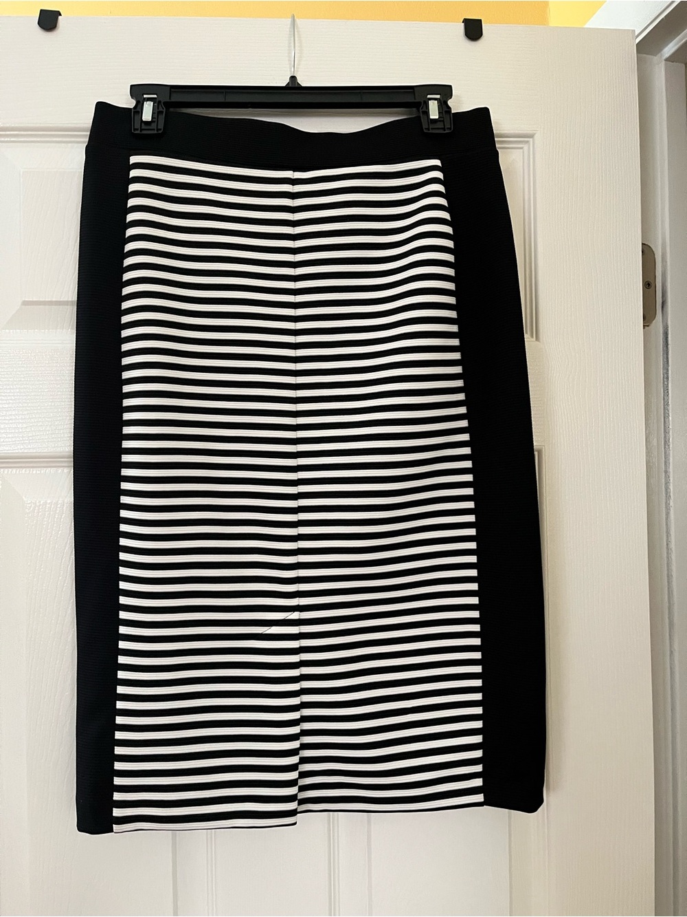 attention Black and White Striped Pencil Skirt - Picture 3 of 6